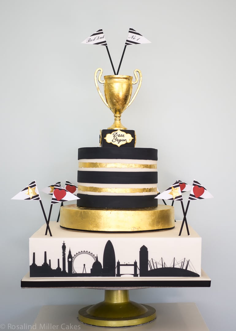 Black White And Gold Birthday Cake Black White And Gold Birthday Cake