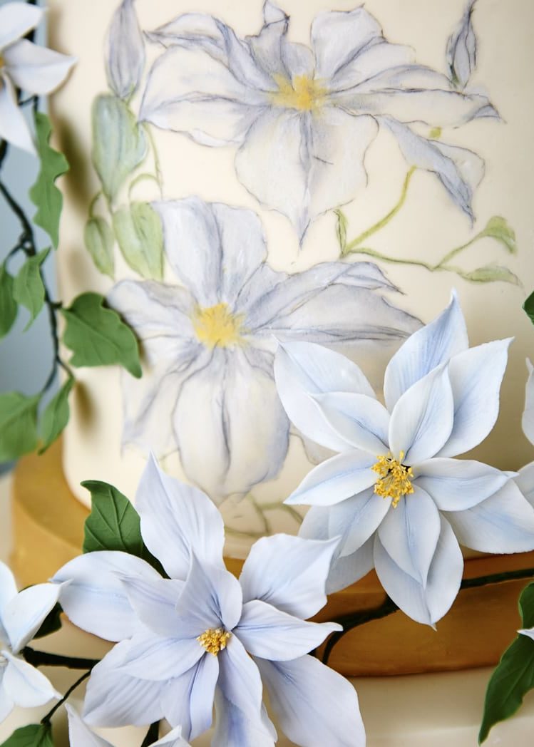 Clematis Wedding Cake