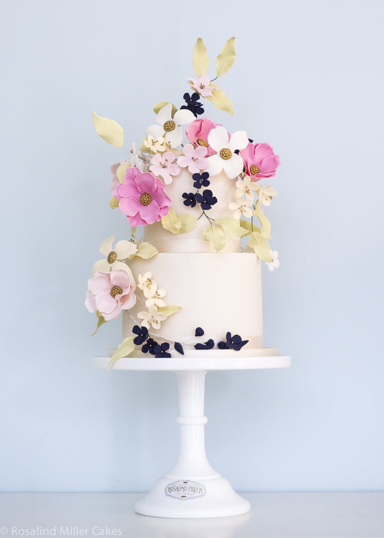 Climbing Wildflowers Celebration Cake