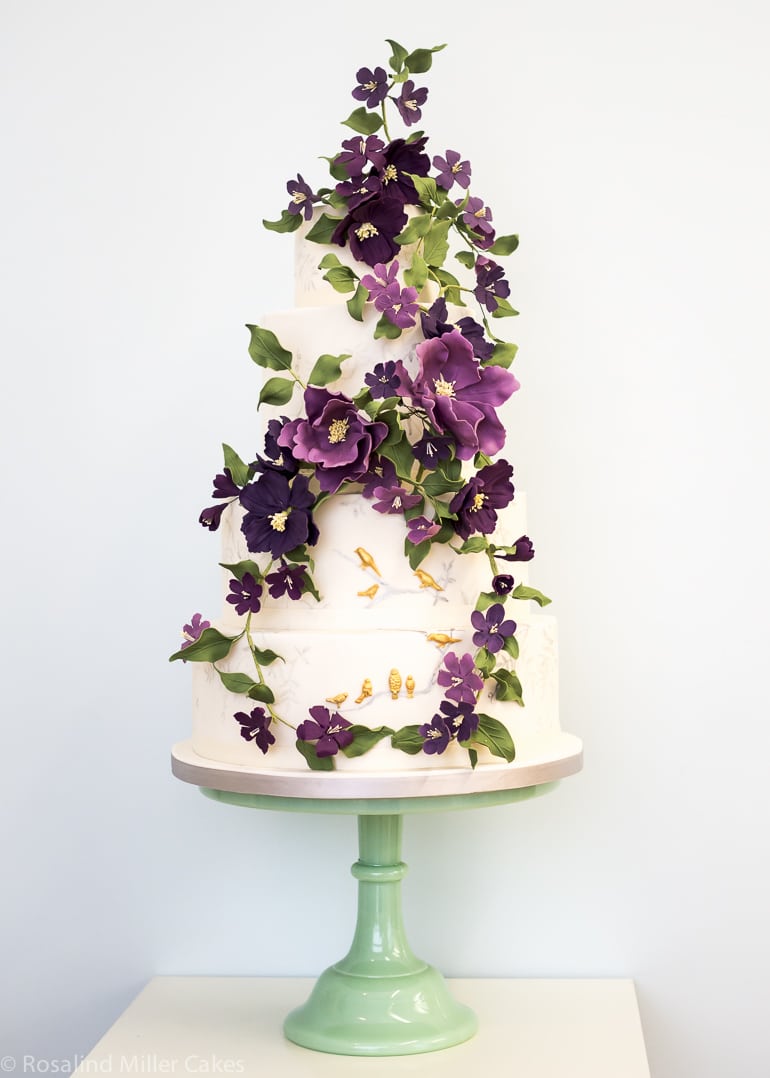 Amethyst Forest Wedding Cake
