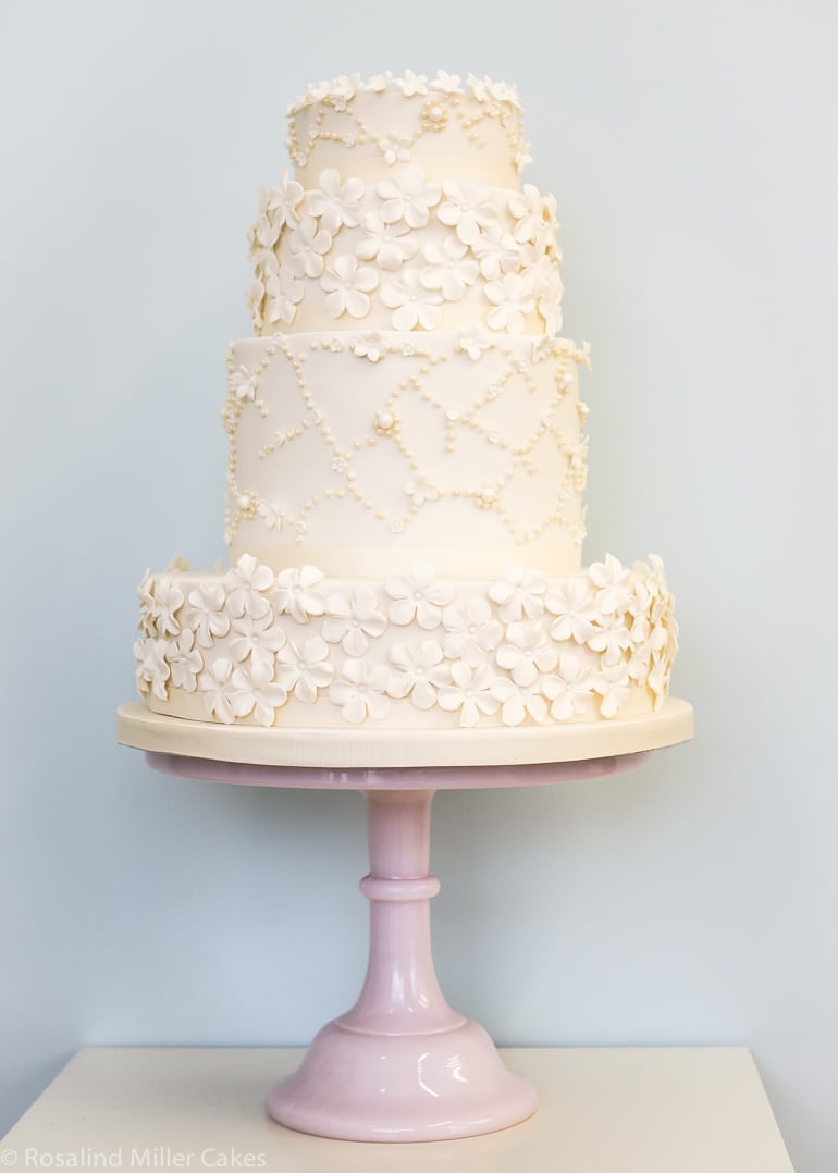 Ivory Meadows Wedding Cake
