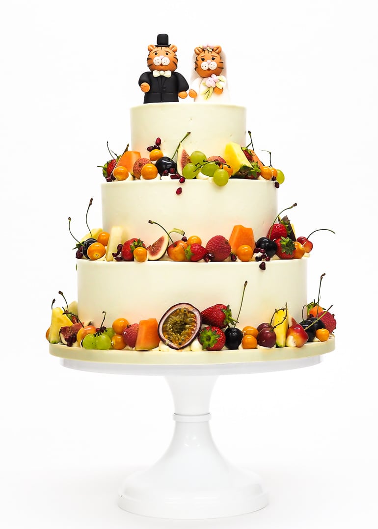 Tropical Buttercream wedding cake