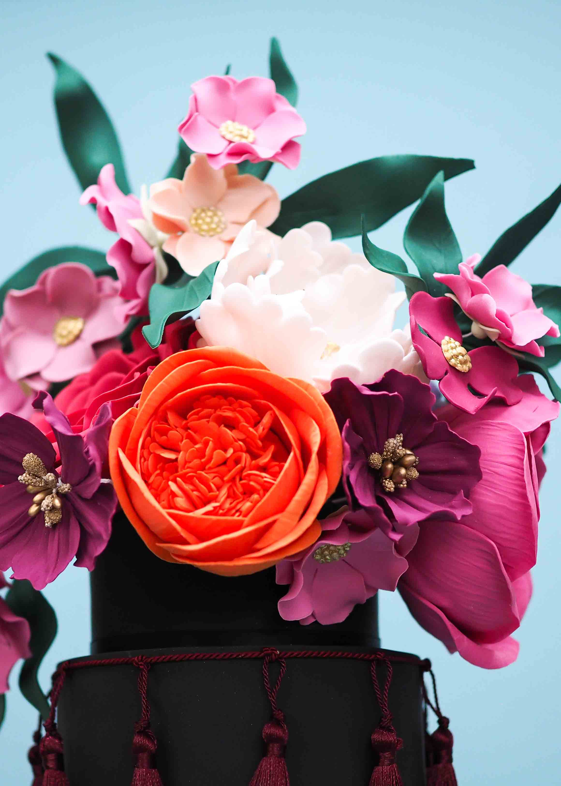 Frida Collection Embroidered Wedding Cake by Rosalind Miller Cakes