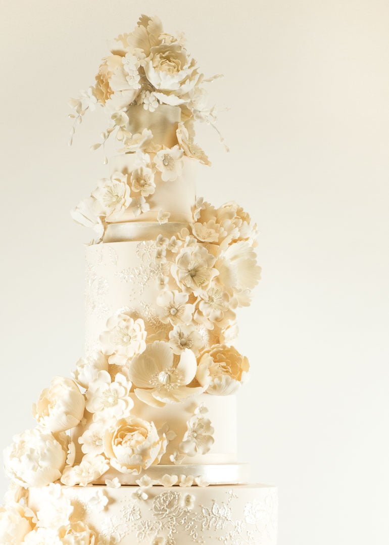 Champagne Cascade Wedding Cake by Rosalind Miller Cakes