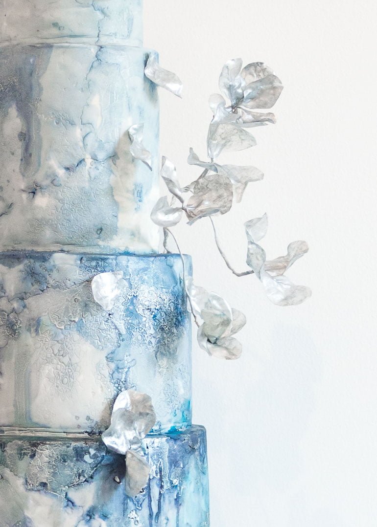 Shimmering Lake Wedding Cake by Rosalind Miller Cakes