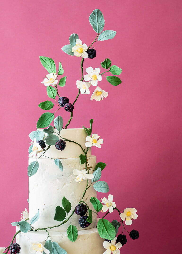 Rambling Berries Wedding Cake